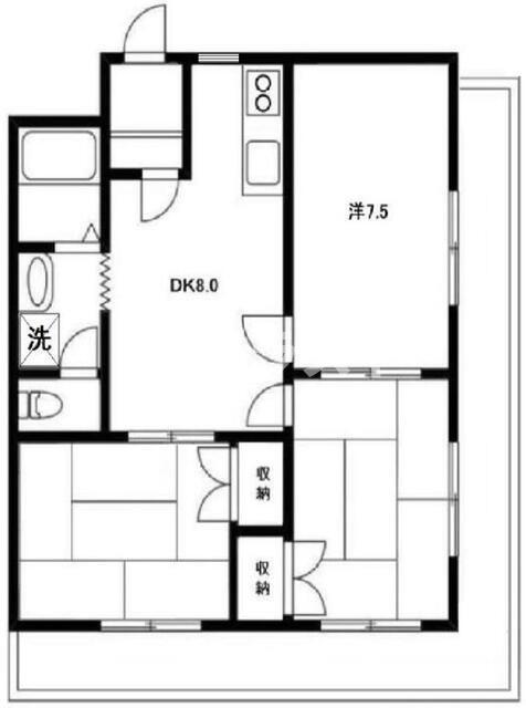 フルールミナミ(3DK/1階)の間取り写真