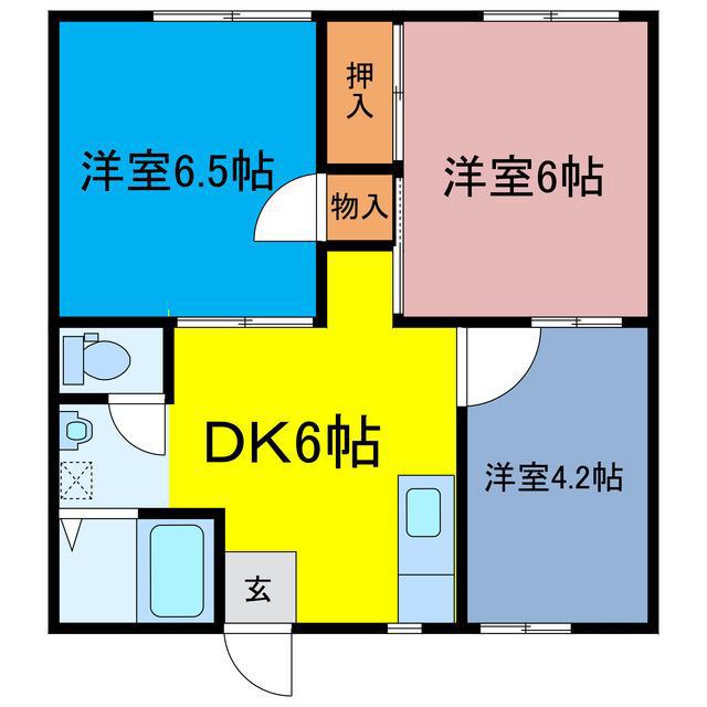 セントラルプラザ落合A/B(3DK/1階)の間取り写真