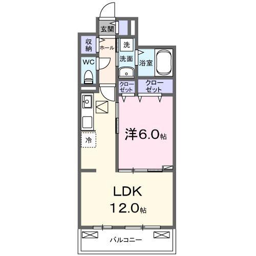 AXIS26(1LDK/1階)の間取り写真