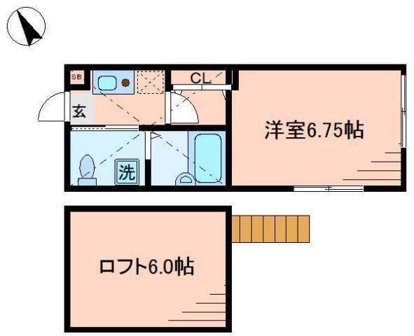 グリーンハイツ(1K/2階)の間取り写真