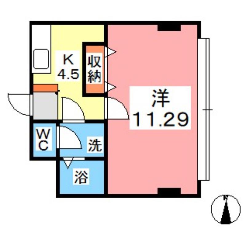 セントエルモ里庄(1K/2階)の間取り写真
