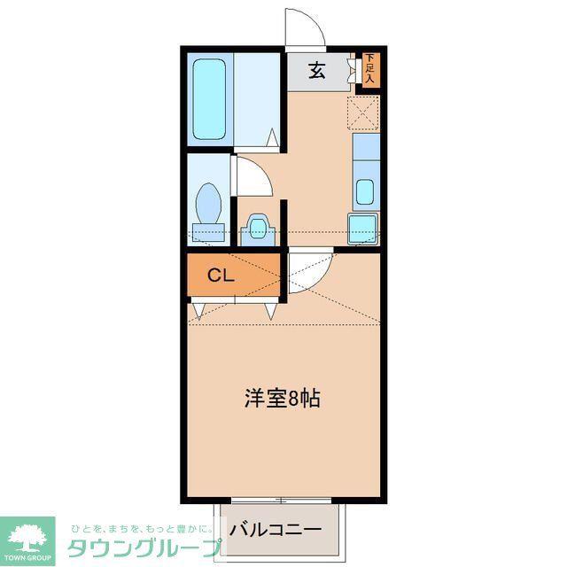 シエル荒井I番館(1K/1階)の間取り写真