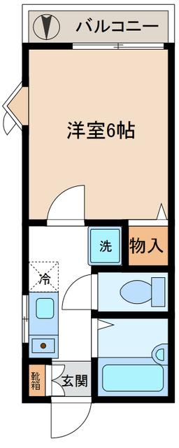 ドミール武蔵小杉(1K/1階)の間取り写真