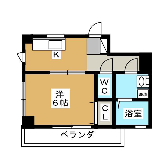 第2FUJIビル(1K/4階)の間取り写真