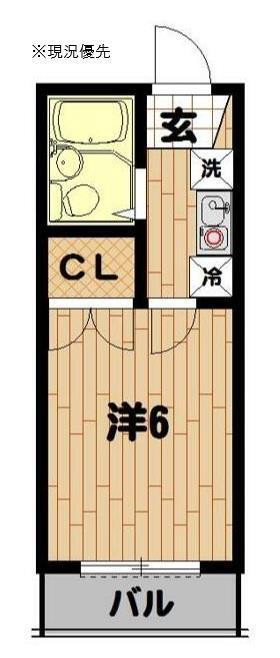 プレミエール綱島(1K/2階)の間取り写真