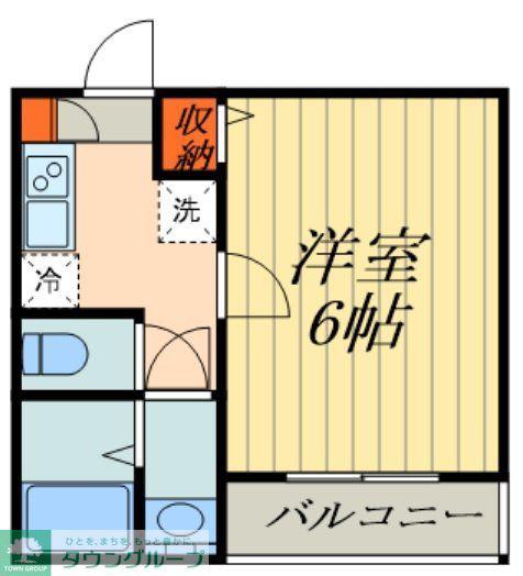 ウエストコート八木崎R(1K/2階)の間取り写真