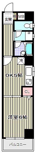 ベルカントパートI(1DK/2階)の間取り写真