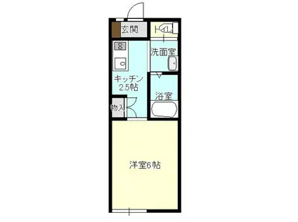 LUAN本町(1K/1階)の間取り写真