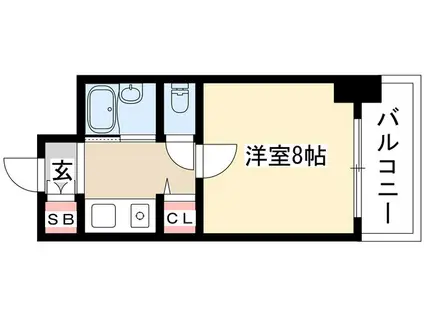 サンシャイン福成(1K/6階)の間取り写真