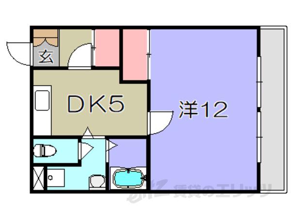 ヴィラシメノ(1DK/1階)の間取り写真