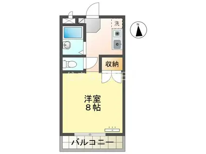 GREEN HILLS KATOH(1K/5階)の間取り写真