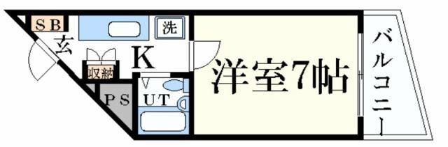 プレアール姫路山吹(1K/3階)の間取り写真