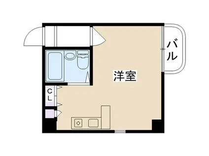 西宮コスモス21(ワンルーム/5階)の間取り写真