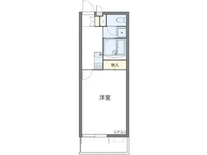 ポラリスI(1K/1階)の間取り写真