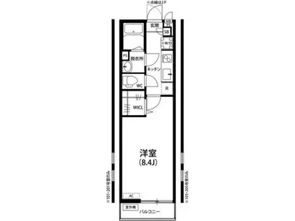 リブリベルカーサSADAKI(1K/1階)の間取り写真