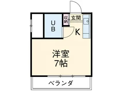 柊五番館(ワンルーム/3階)の間取り写真