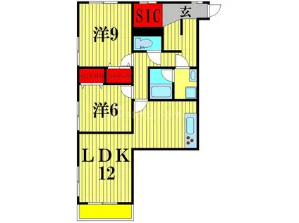 エミネンス東和(2LDK/2階)の間取り写真