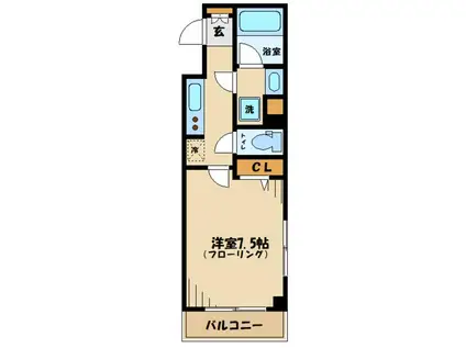 ガーラプレイス八幡山壱番館(1K/1階)の間取り写真