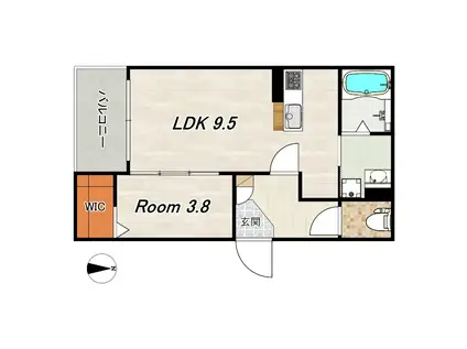 LITO(1LDK/1階)の間取り写真