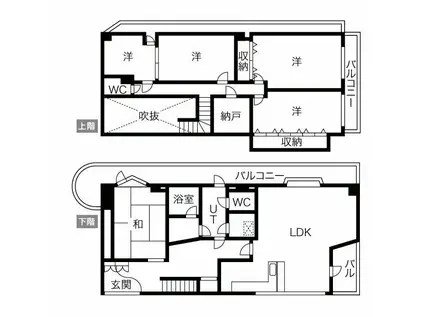 APEXビル新木曽川(4SLDK/3階)の間取り写真