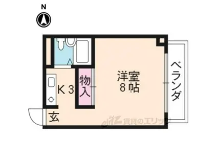 スプレンディッドピープル鳥塚(1K/2階)の間取り写真