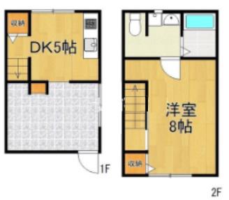 ヴォールデア田主丸(1DK/1階)の間取り写真