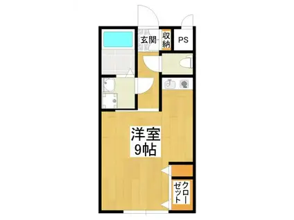 グレイス西山台(ワンルーム/2階)の間取り写真