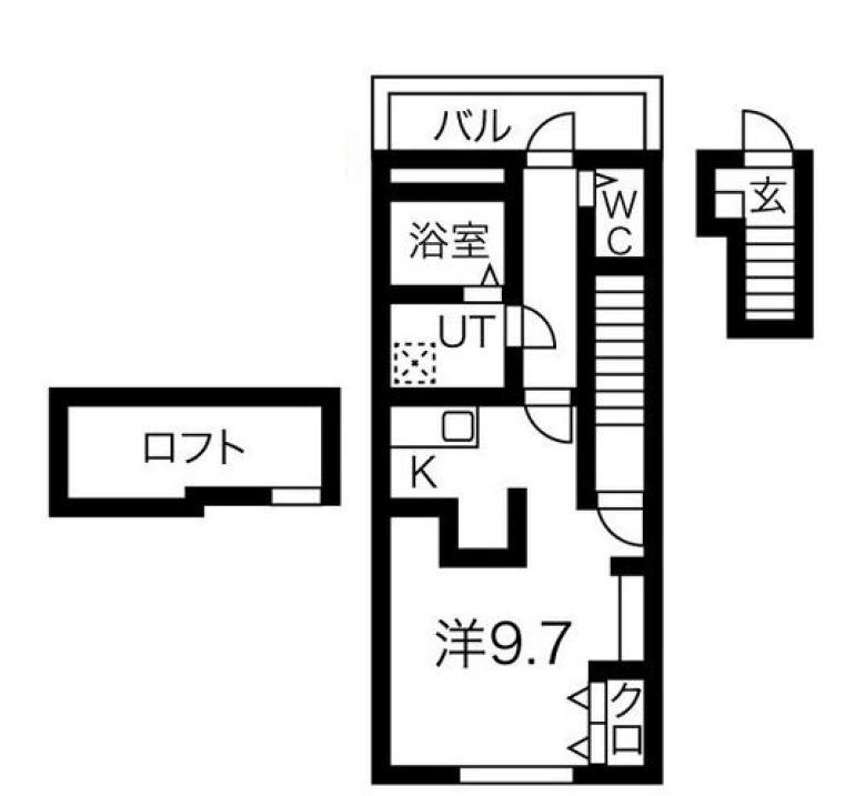 あんしん小畑町08-13001(1K/2階)の間取り写真