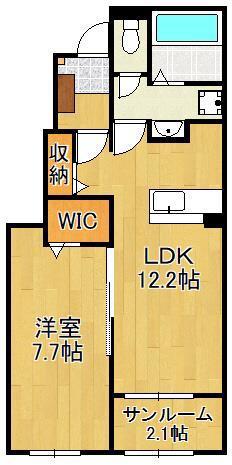 フォルト I(1LDK/1階)の間取り写真