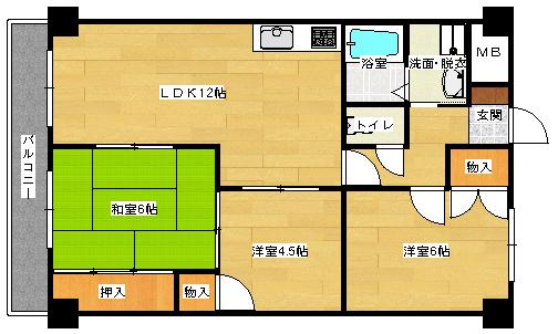 第2吉川ビル(3LDK/3階)の間取り写真