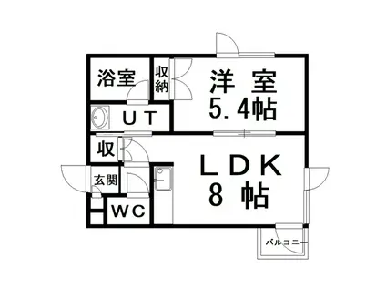スプリングハイツ(1LDK/1階)の間取り写真