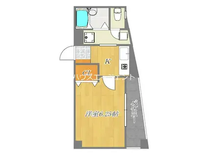 アネックス三浦(1K/3階)の間取り写真