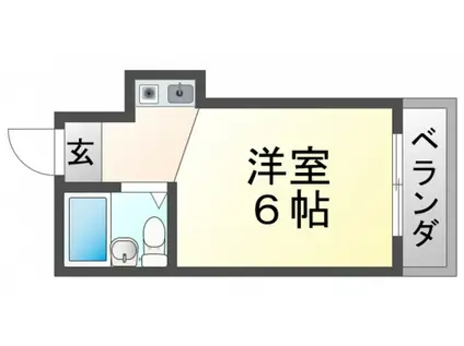 フェリス山手(ワンルーム/3階)の間取り写真