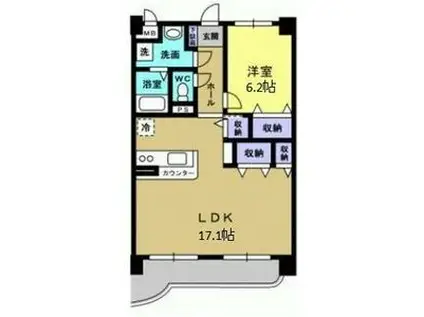 Y&Mアーバンライフ(1LDK/5階)の間取り写真