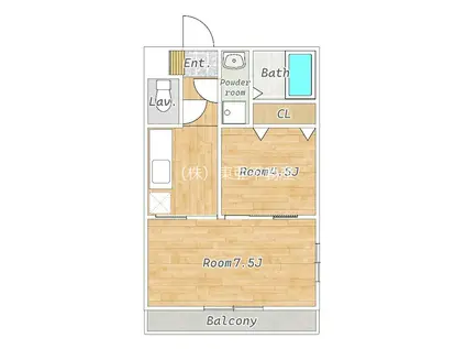 アバンティII(1LDK/3階)の間取り写真