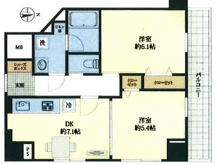 朝日目白台マンション 8階階 間取り