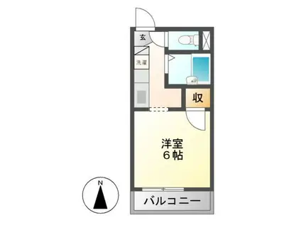リハイムムラセ(1K/1階)の間取り写真