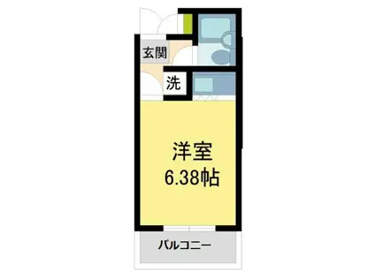 べルトピア西宮I(ワンルーム/3階)の間取り写真