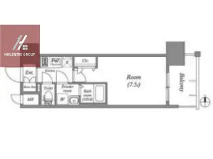 ファーストフィオーレ長田グランディール(1K/13階)の間取り写真