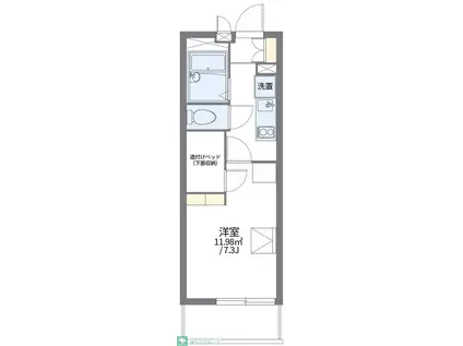 レオパレスルーチェIII(1K/3階)の間取り写真