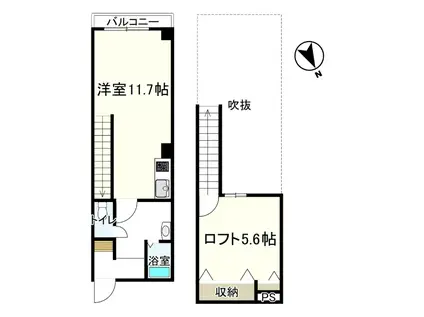 シティガーデン南通I(ワンルーム/10階)の間取り写真