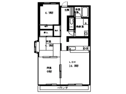 パークスクエア松代(3LDK/2階)の間取り写真