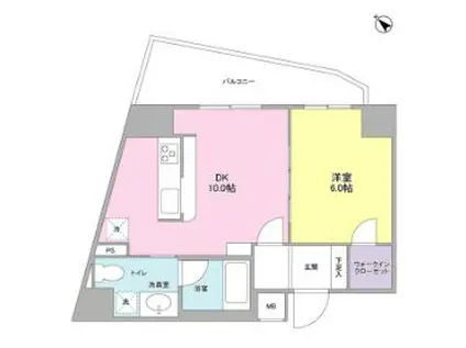 プロスペクト西巣鴨(1LDK/9階)の間取り写真