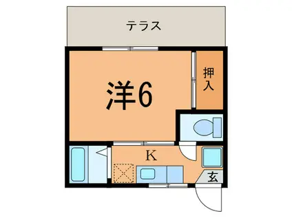 サニーハイム(1K/1階)の間取り写真