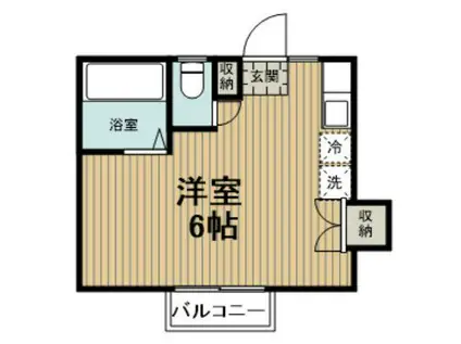 コーポ峰(ワンルーム/1階)の間取り写真