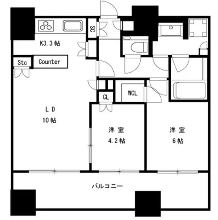 クラッシィスイート赤坂 11階階 間取り