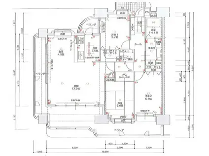 シティライフ西原(3LDK/7階)の間取り写真