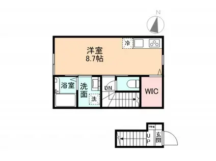 EDGEMOMENT長江(ワンルーム/2階)の間取り写真