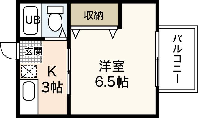 グランドール高田A棟(1K/2階)の間取り写真