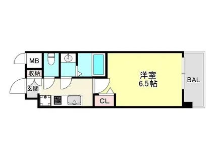 ARTIZA王子公園D.C(1K/3階)の間取り写真